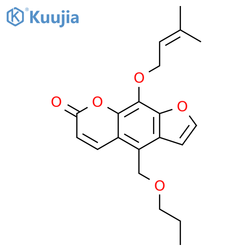 7H-Furo[3,2-g][1]benzopyran-7-one,9-[(3-methyl-2-butenyl)oxy]-4-(propoxymethyl)- structure