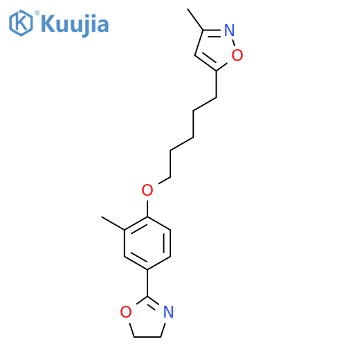 Isoxazole,5-[5-[4-(4,5-dihydro-2-oxazolyl)-2-methylphenoxy]pentyl]-3-methyl- structure
