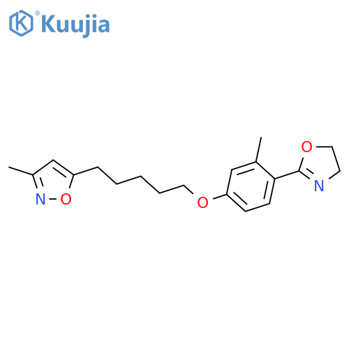 Isoxazole,5-[5-[4-(4,5-dihydro-2-oxazolyl)-3-methylphenoxy]pentyl]-3-methyl- structure