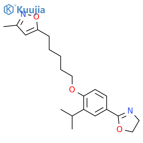 Isoxazole,5-[5-[4-(4,5-dihydro-2-oxazolyl)-2-(1-methylethyl)phenoxy]pentyl]-3-methyl- structure