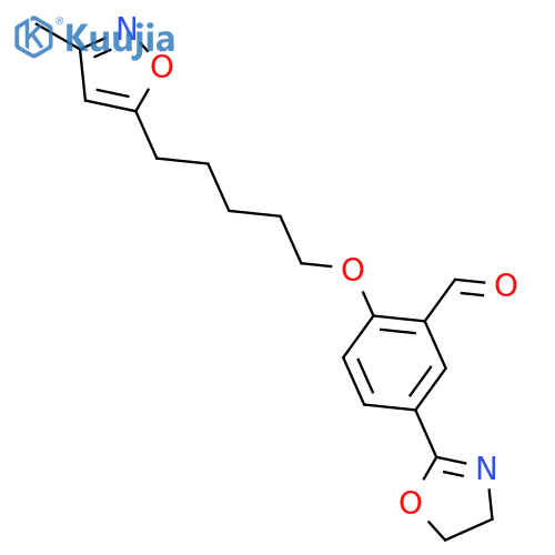 Benzaldehyde,5-(4,5-dihydro-2-oxazolyl)-2-[[5-(3-methyl-5-isoxazolyl)pentyl]oxy]- structure