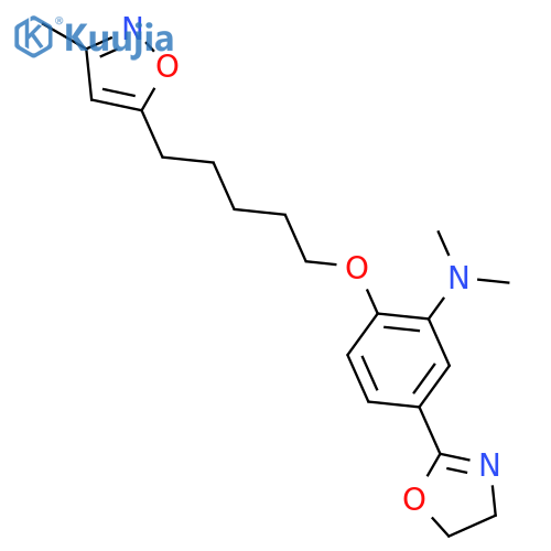 Benzenamine,5-(4,5-dihydro-2-oxazolyl)-N,N-dimethyl-2-[[5-(3-methyl-5-isoxazolyl)pentyl]oxy]- structure