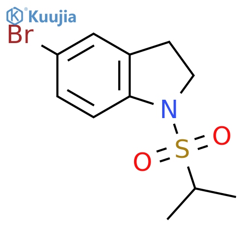 1H-Indole, 5-bromo-2,3-dihydro-1-[(1-methylethyl)sulfonyl]- structure