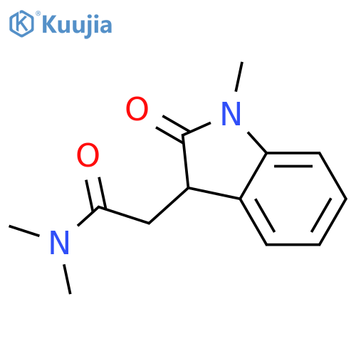 N,n-dimethyl-2-(1-methyl-2-oxo-3h-indol-3-yl)acetamide structure