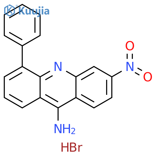 9-Acridinamine, 3-nitro-5-phenyl-, hydrobromide (1:1) structure