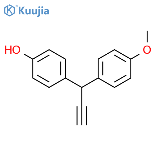 Phenol, 4-[1-(4-methoxyphenyl)-2-propyn-1-yl]- structure