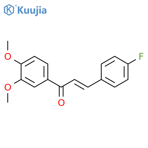 (E)-1-(3,4-dimethoxyphenyl)-3-(4-fluorophenyl)prop-2-en-1-one structure