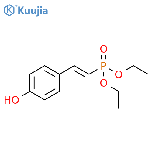 Phosphonic acid, [(1E)-2-(4-hydroxyphenyl)ethenyl]-, diethyl ester structure