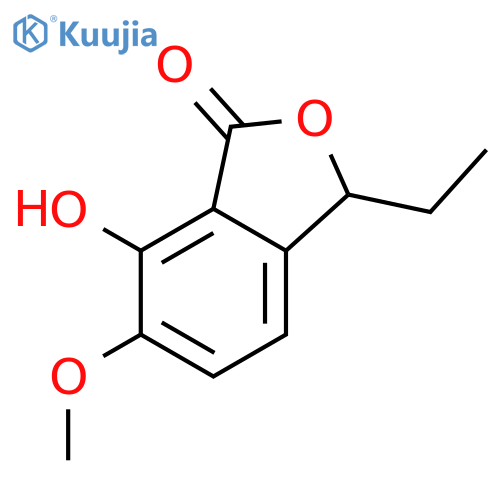 (S)-3-ethyl-7-hydroxy-6-methoxyphthalide structure