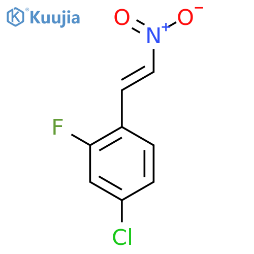 4-chloro-2-fluoro-1-(2-nitroethenyl)benzene structure