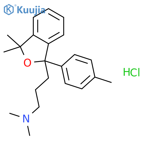 1-Isobenzofuranpropanamine,1,3-dihydro-N,N,3,3-tetramethyl-1-(4-methylphenyl)-, hydrochloride (1:1) structure