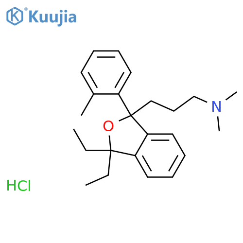 1-Isobenzofuranpropanamine,3,3-diethyl-1,3-dihydro-N,N-dimethyl-1-(2-methylphenyl)-, hydrochloride (1:1) structure