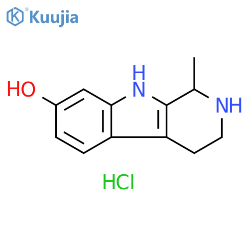1H-Pyrido[3,4-b]indol-7-ol, 2,3,4,9-tetrahydro-1-methyl-, hydrochloride (1:1) structure