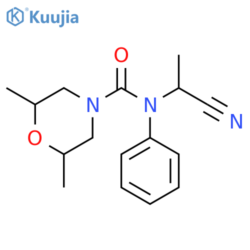 4-Morpholinecarboxamide, N-(1-cyanoethyl)-2,6-dimethyl-N-phenyl- structure
