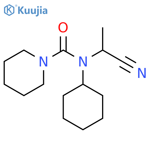 1-Piperidinecarboxamide, N-(1-cyanoethyl)-N-cyclohexyl- structure