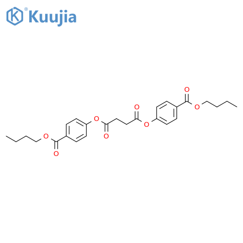 Butanedioic acid, bis[4-(butoxycarbonyl)phenyl] ester structure