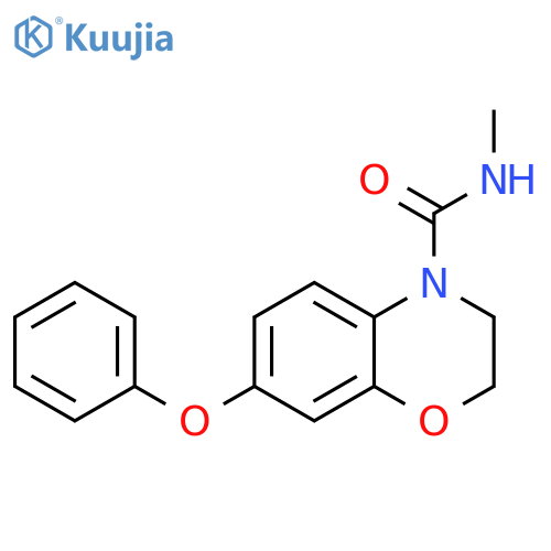 4H-1,4-Benzoxazine-4-carboxamide, 2,3-dihydro-N-methyl-7-phenoxy- structure