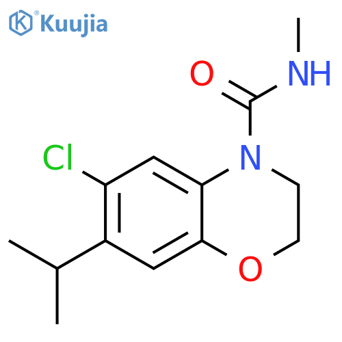 4H-1,4-Benzoxazine-4-carboxamide, 6-chloro-2,3-dihydro-N-methyl-7-(1-methylethyl)- structure