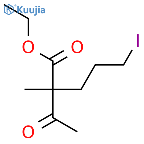 Ethyl 2-acetyl-5-iodo-2-methylpentanoate structure