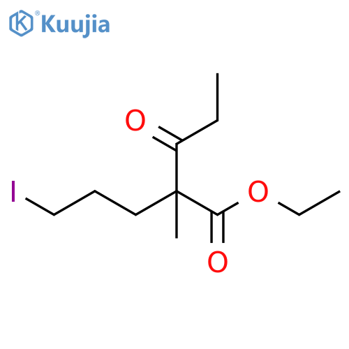 Pentanoic acid, 2-(3-iodopropyl)-2-methyl-3-oxo-, ethyl ester structure