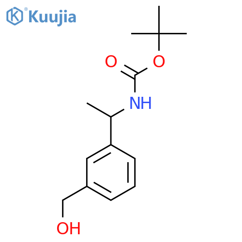 Tert-butyl N-[1-[3-(hydroxymethyl)phenyl]ethyl]carbamate structure