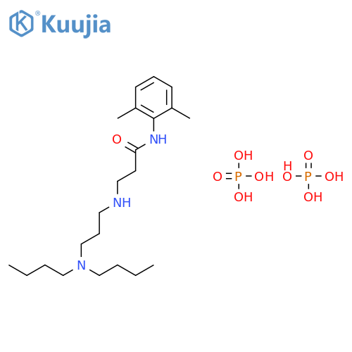 Propanamide,3-[[3-(dibutylamino)propyl]amino]-N-(2,6-dimethylphenyl)-, phosphate(1:2) structure