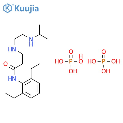 Propanamide,N-(2,6-diethylphenyl)-3-[[2-[(1-methylethyl)amino]ethyl]amino]-,phosphate (1:2) structure