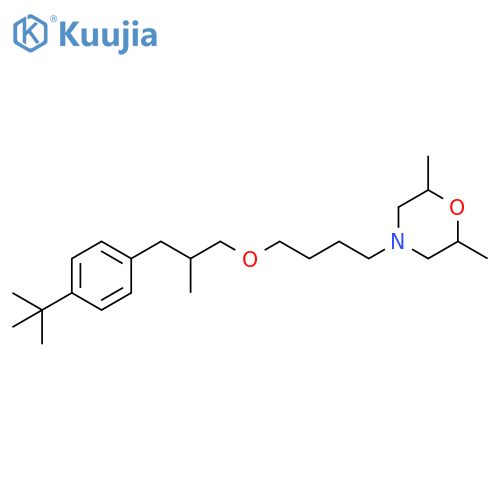 Morpholine,4-[4-[3-[4-(1,1-dimethylethyl)phenyl]-2-methylpropoxy]butyl]-2,6-dimethyl- structure