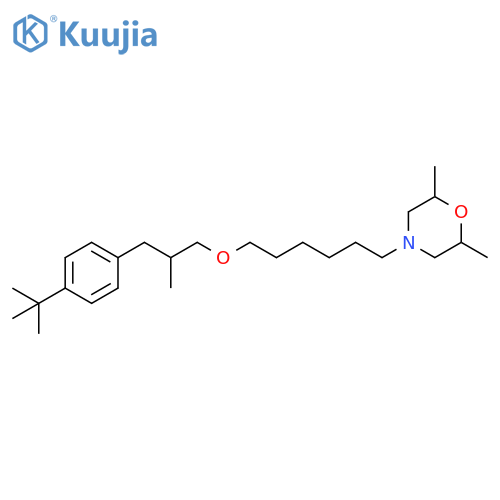 Morpholine,4-[6-[3-[4-(1,1-dimethylethyl)phenyl]-2-methylpropoxy]hexyl]-2,6-dimethyl- structure