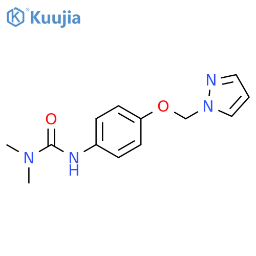 1,1-dimethyl-3-[4-(pyrazol-1-ylmethoxy)phenyl]urea structure