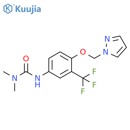 Urea,N,N-dimethyl-N'-[4-(1H-pyrazol-1-ylmethoxy)-3-(trifluoromethyl)phenyl]- structure
