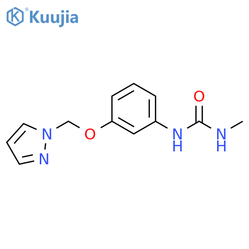 Urea, N-methyl-N'-[3-(1H-pyrazol-1-ylmethoxy)phenyl]- structure
