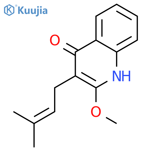 2-methoxy-3-(3-methylbut-2-enyl)-1h-quinolin-4-one structure