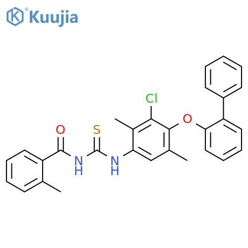 Benzamide,N-[[[4-([1,1'-biphenyl]-2-yloxy)-3-chloro-2,5-dimethylphenyl]amino]thioxomethyl]-2-methyl- structure