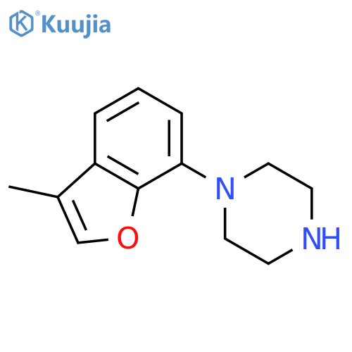 1-(3-methyl-7-benzofuranyl)-Piperazine structure