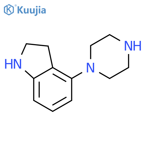 2,3-dihydro-4-(1-piperazinyl)-1H-Indole structure