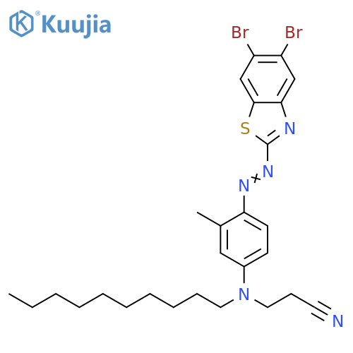 Propanenitrile,3-[decyl[4-[(5,6-dibromo-2-benzothiazolyl)azo]-3-methylphenyl]amino]- structure