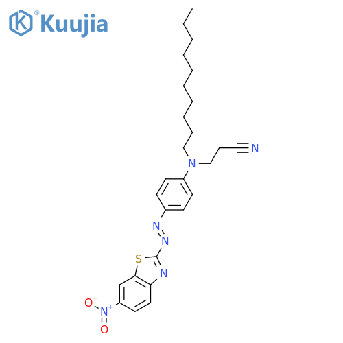 Propanenitrile, 3-[decyl[4-[(6-nitro-2-benzothiazolyl)azo]phenyl]amino]- structure