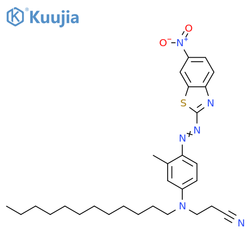Propanenitrile,3-[dodecyl[3-methyl-4-[(6-nitro-2-benzothiazolyl)azo]phenyl]amino]- structure