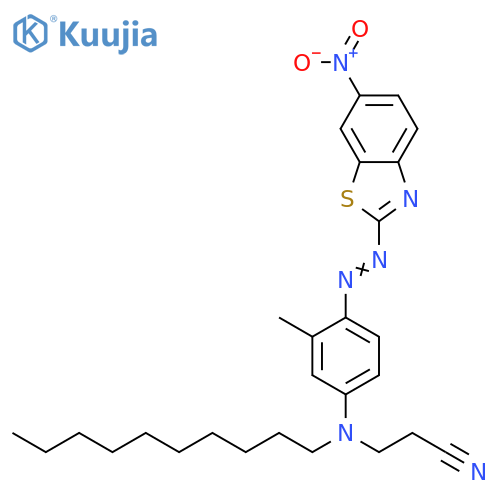Propanenitrile,3-[decyl[3-methyl-4-[(6-nitro-2-benzothiazolyl)azo]phenyl]amino]- structure