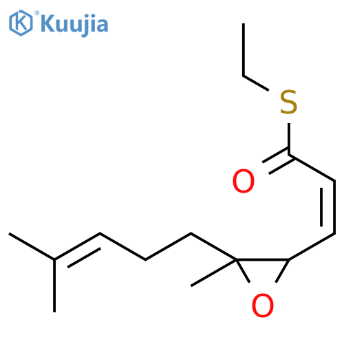 2-Propenethioic acid, 3-[3-methyl-3-(4-methyl-3-pentenyl)oxiranyl]-, S-ethyl ester, cis- structure