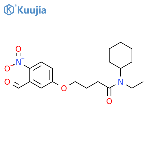 Butanamide, N-cyclohexyl-N-ethyl-4-(3-formyl-4-nitrophenoxy)- structure