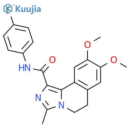 Imidazo[5,1-a]isoquinoline-1-carboxamide, N-(4-fluorophenyl)-5,6-dihydro-8,9-dimethoxy-3-methyl- structure