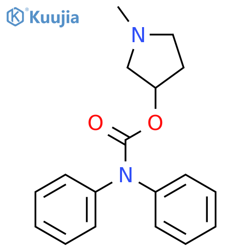 1-methylpyrrolidin-3-yl diphenylcarbamate structure