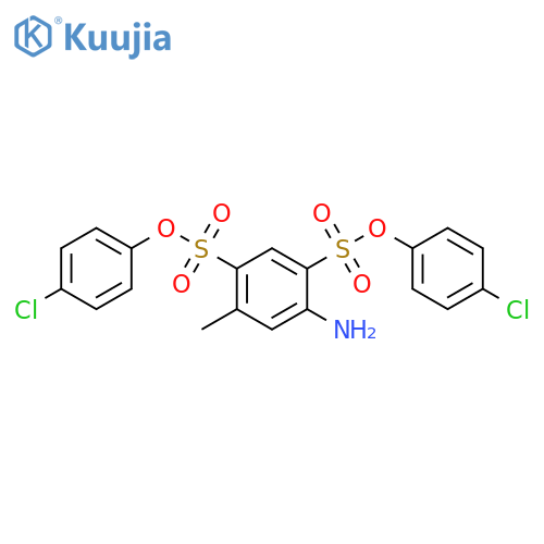 1,3-Benzenedisulfonic acid, 4-amino-6-methyl-, 1,3-bis(4-chlorophenyl) ester structure