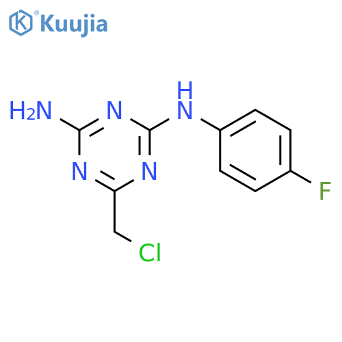 6-(Chloromethyl)-2-N-(4-fluorophenyl)-1,3,5-triazine-2,4-diamine structure
