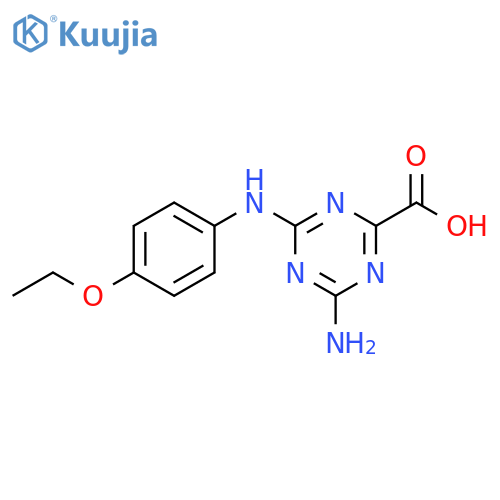 1,3,5-Triazine-2-carboxylic acid, 4-amino-6-[(4-ethoxyphenyl)amino]- structure