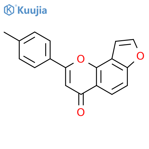 4H-Furo[2,3-h]-1-benzopyran-4-one, 2-(4-methylphenyl)- structure