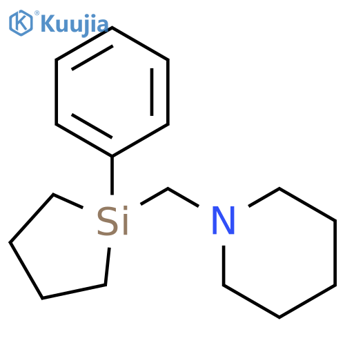 Piperidine, 1-[(1-phenylsilacyclopent-1-yl)methyl]- structure