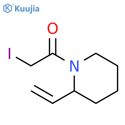 Piperidine, 2-ethenyl-1-(iodoacetyl)- structure